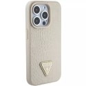 Etui Guess GUHCP15XPCRTHCD do iPhone 15 Pro Max 6.7" złoty/gold hardcase Croco Triangle Metal Logo