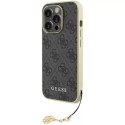 Etui Guess GUHCP15LGF4GGR do iPhone 15 Pro 6.1" szary/grey hardcase 4G Charms Collection