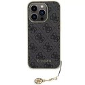 Etui Guess GUHCP15LGF4GGR do iPhone 15 Pro 6.1" szary/grey hardcase 4G Charms Collection