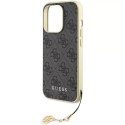 Etui Guess GUHCP15LGF4GGR do iPhone 15 Pro 6.1" szary/grey hardcase 4G Charms Collection