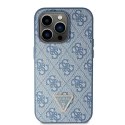 Etui Guess GUHCP15LP4TDSCPB do iPhone 15 Pro 6.1" niebieski/blue hardcase Crossbody 4G Metal Logo