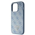 Etui Guess GUHCP15LP4TDSCPB do iPhone 15 Pro 6.1" niebieski/blue hardcase Crossbody 4G Metal Logo