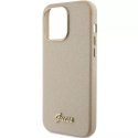 Etui Guess GUHCP15LPGMCSD do iPhone 15 Pro 6.1" złoty/light gold hardcase Glitter Glossy Script