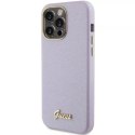 Etui Guess GUHCP15LPGMCSL do iPhone 15 Pro 6.1" liliowy/lilac hardcase Glitter Glossy Script