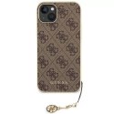 Etui Guess GUHCP15MGF4GBR do iPhone 15 Plus 6.7" hardcase 4G Charms Collection brązowy/brown