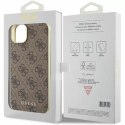 Etui Guess GUHCP15MGF4GBR do iPhone 15 Plus 6.7" hardcase 4G Charms Collection brązowy/brown