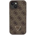 Etui Guess GUHCP15MP4TDSCPW do iPhone 15 Plus 6.7" hardcase Crossbody 4G Metal Logo brązowy/brown