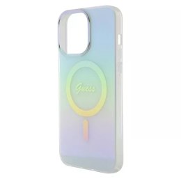Etui Guess GUHMP15XHITSQ do iPhone 15 Pro Max turkusowy/turquoise hardcase IML Iridescent MagSafe