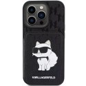 Etui Karl Lagerfeld KLHCP15XSAKCNSCK do iPhone 15 Pro Max 6.7" czarny/black hardcase Saffiano Cardslots and Stand Monogram Choup