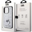 Etui Karl Lagerfeld KLHCP15LGCNPSG do iPhone 15 Pro 6.1" srebrny/silver hardcase Fixed Glitter Choupette Logo Metal Pin
