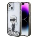 Etui Karl Lagerfeld KLHCP15SLKKNSK do iPhone 15 6.1" transparent hardcase Liquid Glitter Ikonik