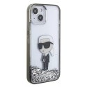 Etui Karl Lagerfeld KLHCP15SLKKNSK do iPhone 15 6.1" transparent hardcase Liquid Glitter Ikonik