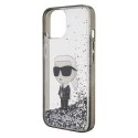 Etui Karl Lagerfeld KLHCP15SLKKNSK do iPhone 15 6.1" transparent hardcase Liquid Glitter Ikonik