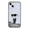 Etui Karl Lagerfeld KLHCP15SLKKNSK do iPhone 15 6.1" transparent hardcase Liquid Glitter Ikonik