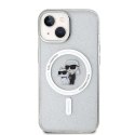 Etui Karl Lagerfeld KLHMP15SHGKCNOT do iPhone 15 6.1" transparent hardcase Karl&Choupette Glitter MagSafe