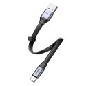 KABEL BASEUS SIMPLE USB/USB-C 5A 40W QC 3.0 23 CM PŁASKI SZARY