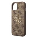 Etui Guess GUHCP15S4GMGBR do iPhone 15 6.1" brązowy/brown hardcase 4G Big Metal Logo