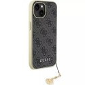 Etui Guess GUHCP15SGF4GGR do iPhone 15 6.1" szary/grey hardcase 4G Charms Collection