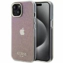Etui Guess GUHCP15SHDECMP do iPhone 15 6.1" różowy/pink hardcase IML Faceted Mirror Disco Iridescent
