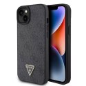 Etui Guess GUHCP15SP4TDPK do iPhone 15 6.1" czarny/black hardcase Leather 4G Diamond Triangle