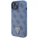 Etui Guess GUHCP15SP4TDSCPB do iPhone 15 6.1" niebieski/blue hardcase Crossbody 4G Metal Logo