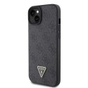 Etui Guess GUHCP15SP4TDSCPK do iPhone 15 6.1" czarny/black hardcase Crossbody 4G Metal Logo