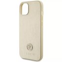 Etui Guess GUHCP15SPS4DGPD do iPhone 15 6.1" złoty/gold hardcase Leather 4G Metal Logo Strass