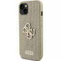 Etui Guess GUHCP15SPSP4LGD do iPhone 15 6.1" złoty/gold hardcase Perforated 4G Glitter