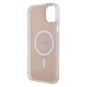 Etui Guess GUHMP15SHITSP do iPhone 15 6.1" różowy/pink hardcase IML Iridescent MagSafe