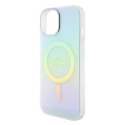 Etui Guess GUHMP15SHITSQ do iPhone 15 6.1" turkusowy/turquoise hardcase IML Iridescent MagSafe
