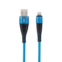 Forever kabel Shark USB - Lightning 1,0 m 2A niebieski