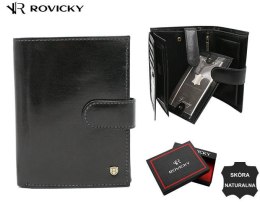Duży, skórzany portfel męski — Rovicky