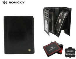 Duży, skórzany portfel męski — Rovicky