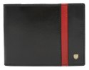 Portfel męski skórzany 22319-RVTP BLACK+RED