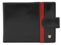 Portfel męski skórzany 22319L-RVTP BLACK+RED