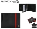 Skórzany portfel męski na karty z ochroną RFID Protect — Rovicky