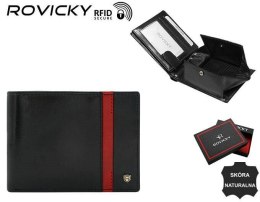Skórzany portfel męski z ochroną RFID Protect — Rovicky