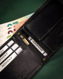 Skórzany portfel męski z systemem RFID — Rovicky