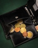 Zestaw prezentowy: skórzany portfel męski i brelok — Rovicky