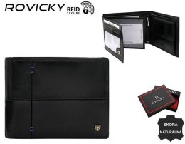 Pojemny portfel skórzany z systemem RFID — Rovicky
