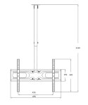 UCHWYT SUFITOWY DO TV LCD/LED AR-21L 32-60" 65-93cm 45KG ART