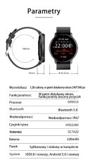 SMARTWATCH UNISEX GRAVITY GT1-8 - PULSOMETR, WŁASNE TARCZE (sg015h)