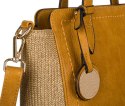 Trapezowy shopper z markowym brelokiem — LuluCastagnette