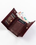 Elegancki portfel damski z lakierowanej skóry naturalnej RFID — Peterson