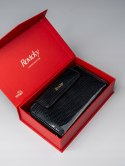 Lakierowany portfel damski z dużą sekcją na gotówkę — Rovicky