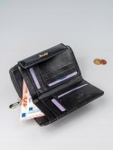 Lakierowany portfel damski z dużą sekcją na gotówkę — Rovicky
