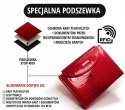 Skórzany, lakierowany portfel damski na zatrzask z systemem RFID — Peterson