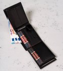 Mały, skórzany portfel męski w orientacji poziomej z systemem RFID — Peterson