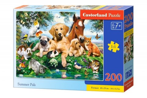 Puzzle 200 elementów - Zwierzątka wakacyjni przyjaciele