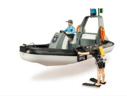 Pojazd Policyjna łódź z 2 figurkami i modułem